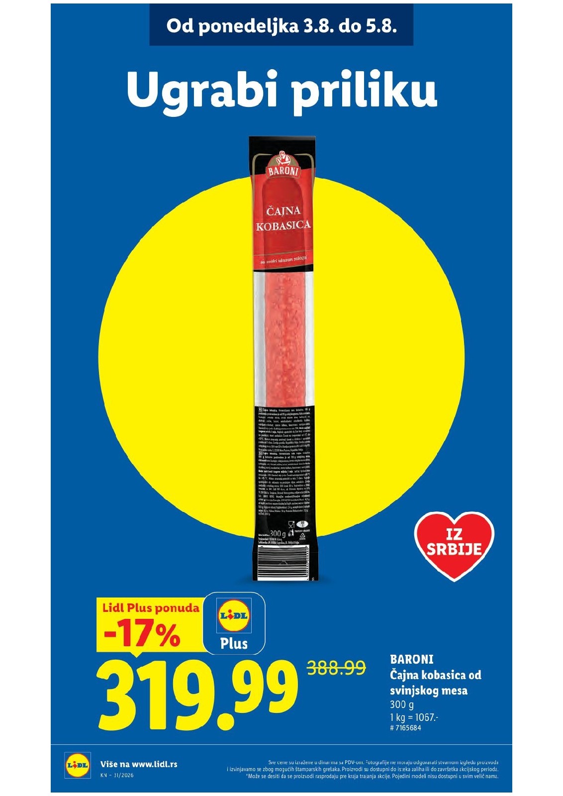 Lidl katalog akcija strana 14 – važi od 30.7. do 5.8.2026.
