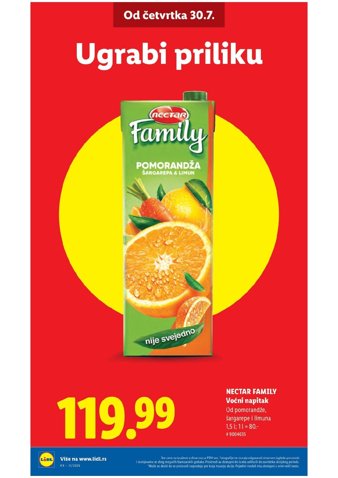 Lidl katalog akcija strana 8 – važi od 30.7. do 5.8.2026.