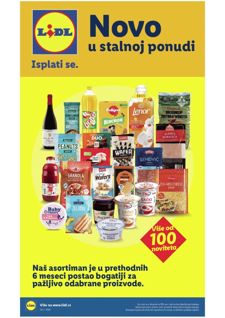 Lidl katalog akcija strana 1 – važi od 5.8. do 11.8.2026.