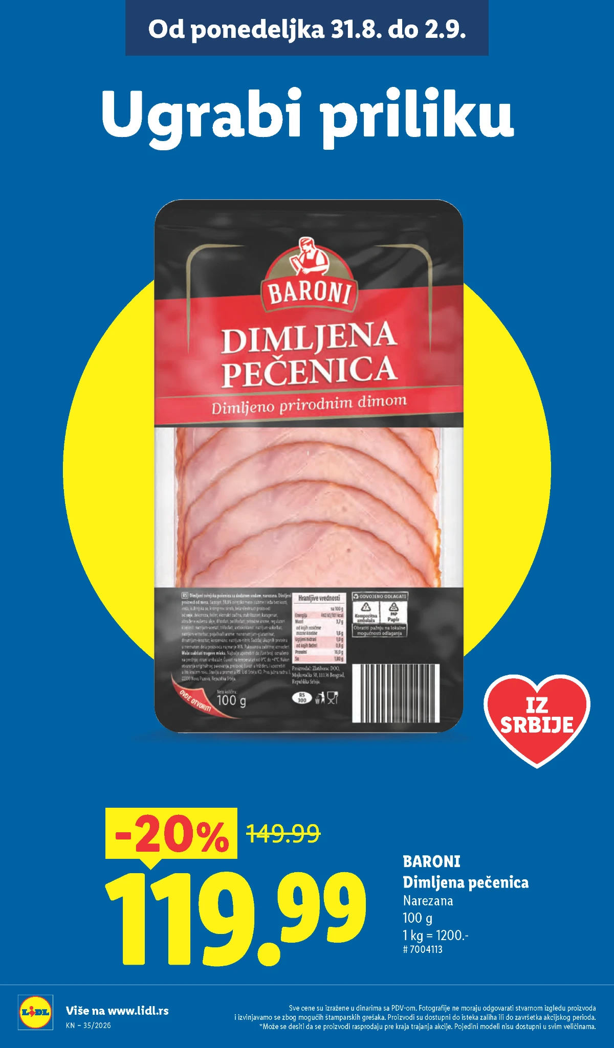 Lidl katalog akcija strana 18 – važi od 27.8. do 2.9.2026.