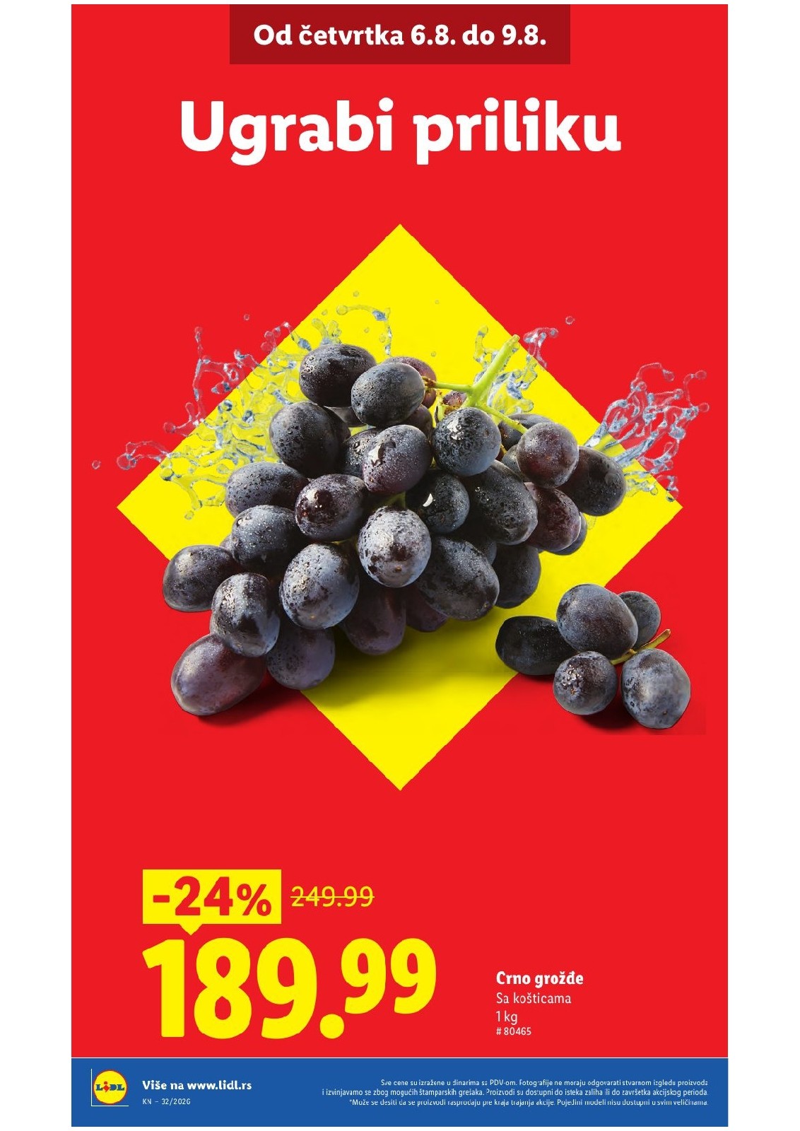 Lidl katalog akcija strana 2 – važi od 6.8. do 12.8.2026.