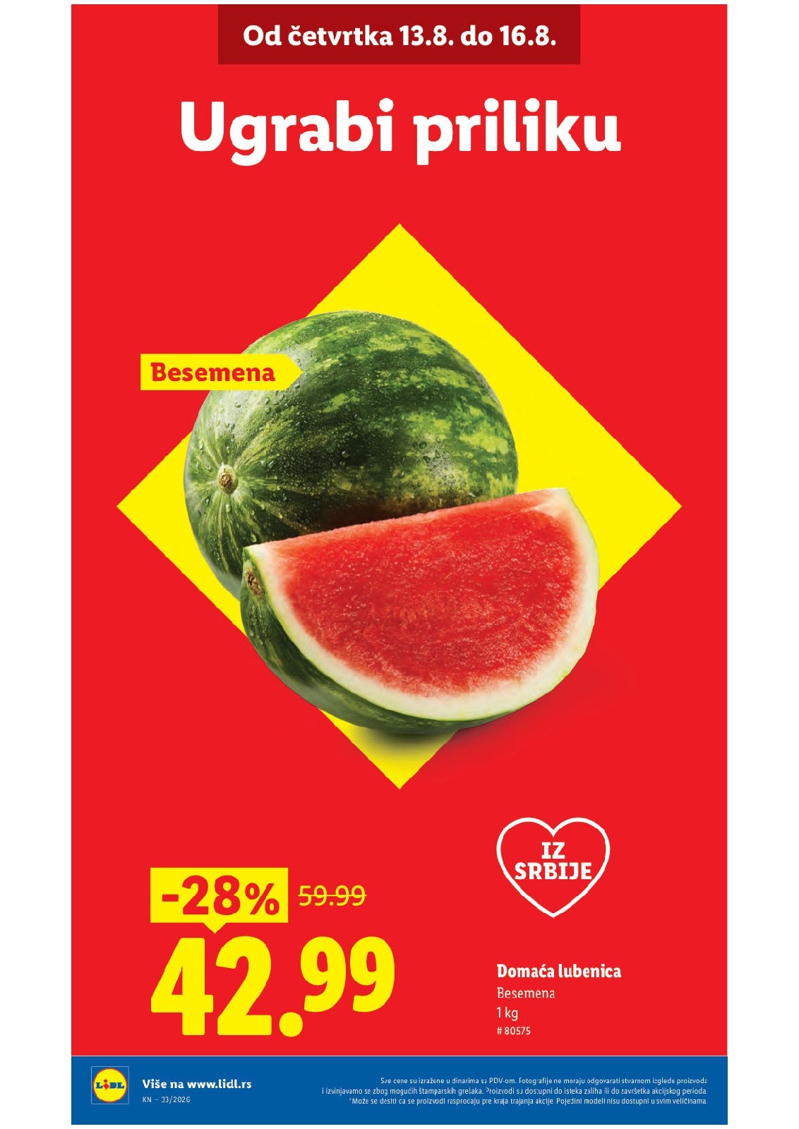 Lidl katalog akcija strana 2 – važi od 13.8. do 16.8.2026.