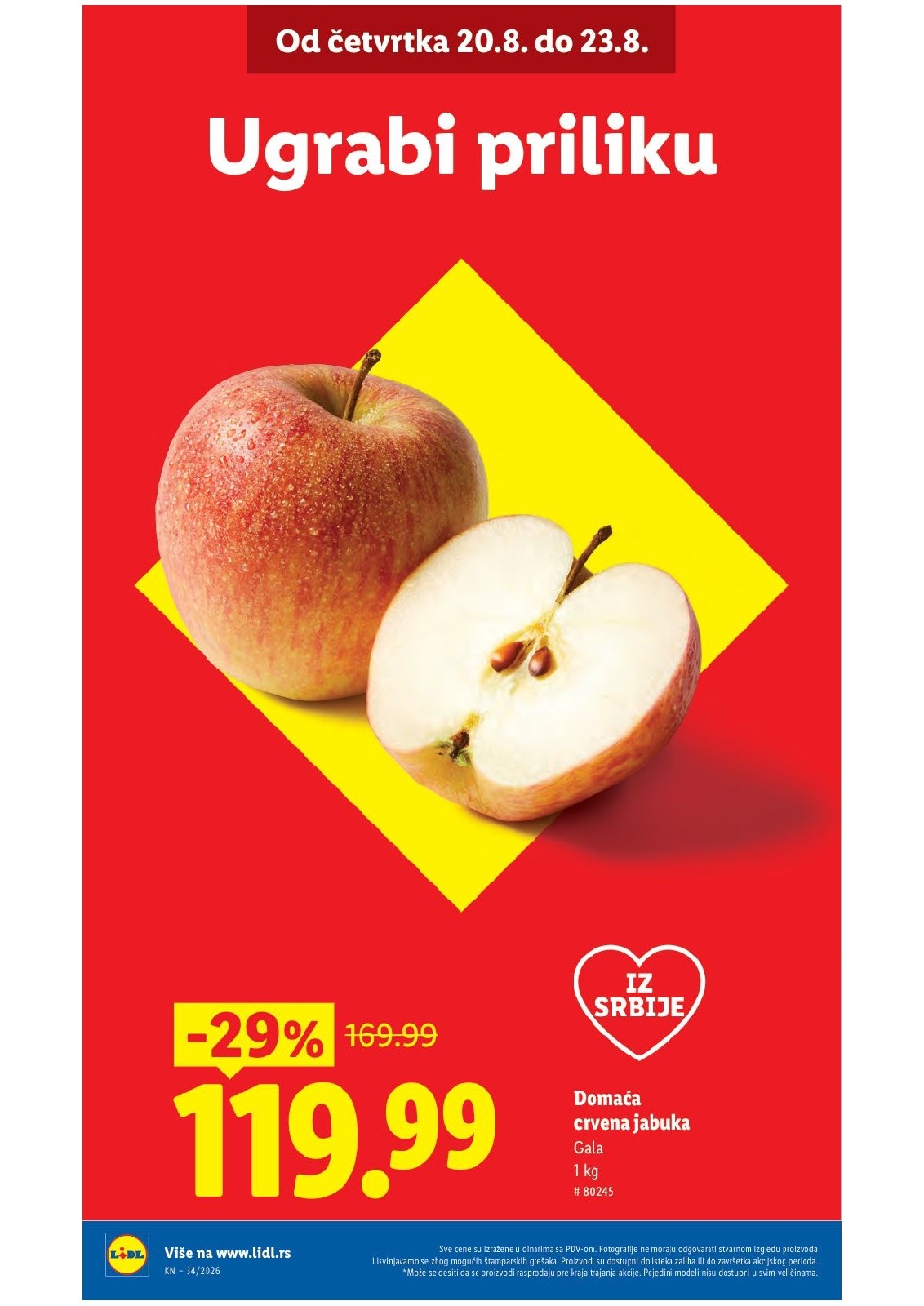 Lidl katalog akcija strana 2 – važi od 20.8. do 26.8.2026.