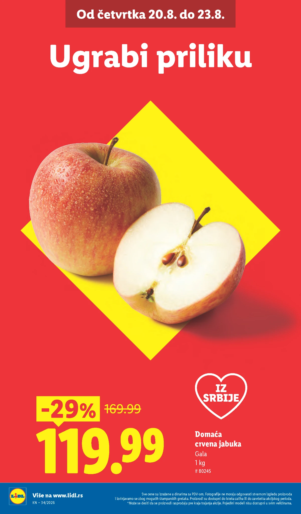 Lidl katalog akcija strana 2 – važi od 20.8. do 26.8.2026.