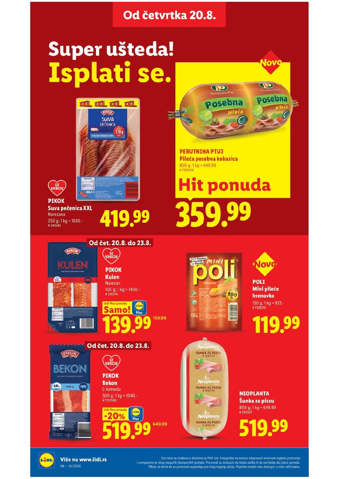 Lidl katalog akcija strana 24 – važi od 20.8. do 26.8.2026.