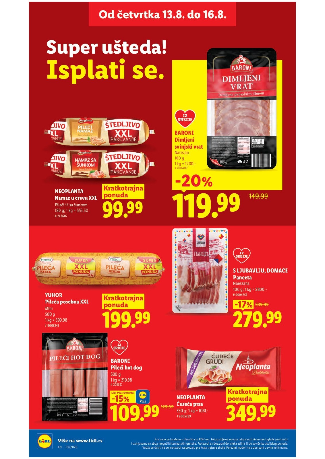 Lidl katalog akcija strana 26 – važi od 13.8. do 16.8.2026.