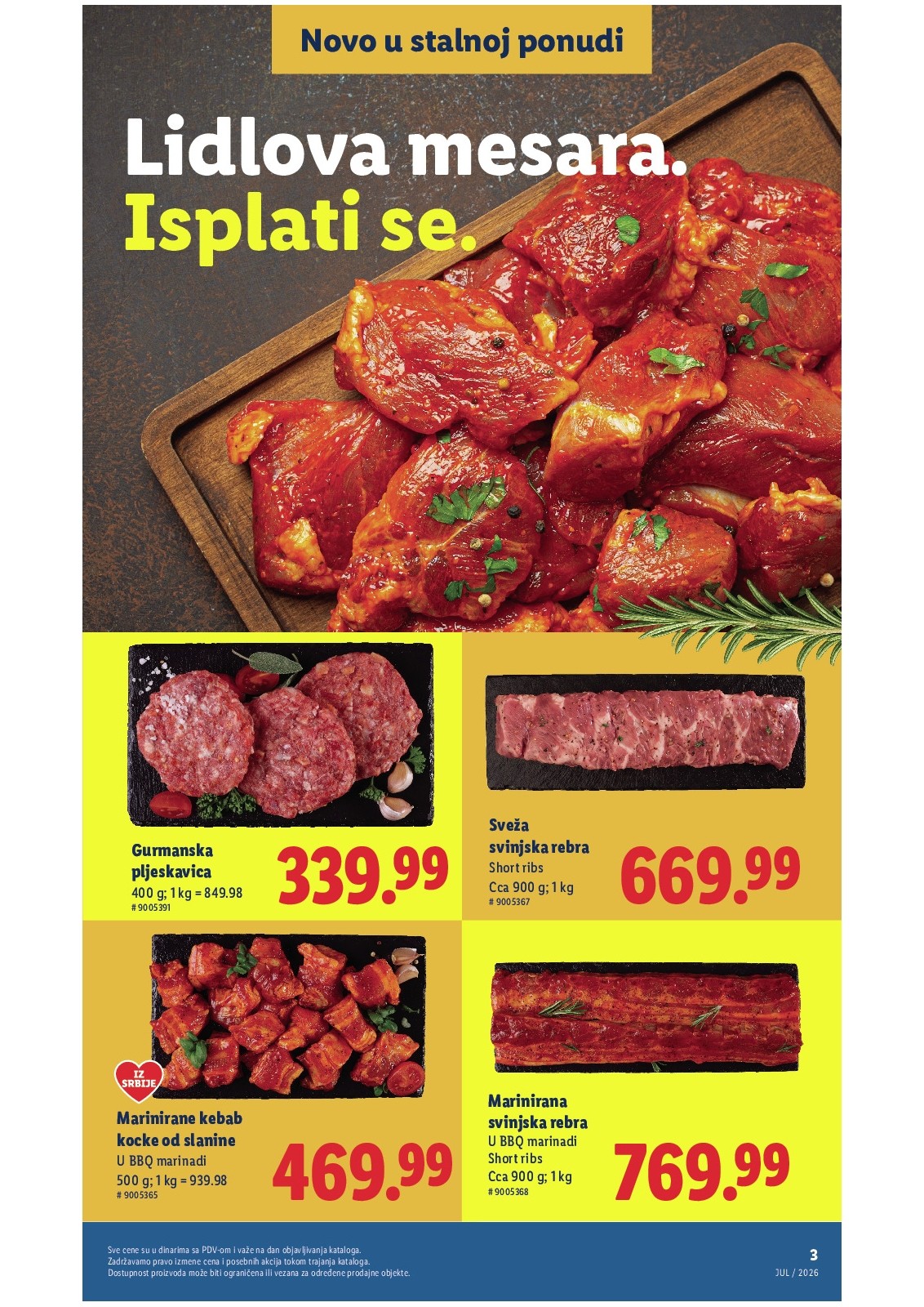 Lidl katalog akcija strana 3 – važi od 5.8. do 11.8.2026.