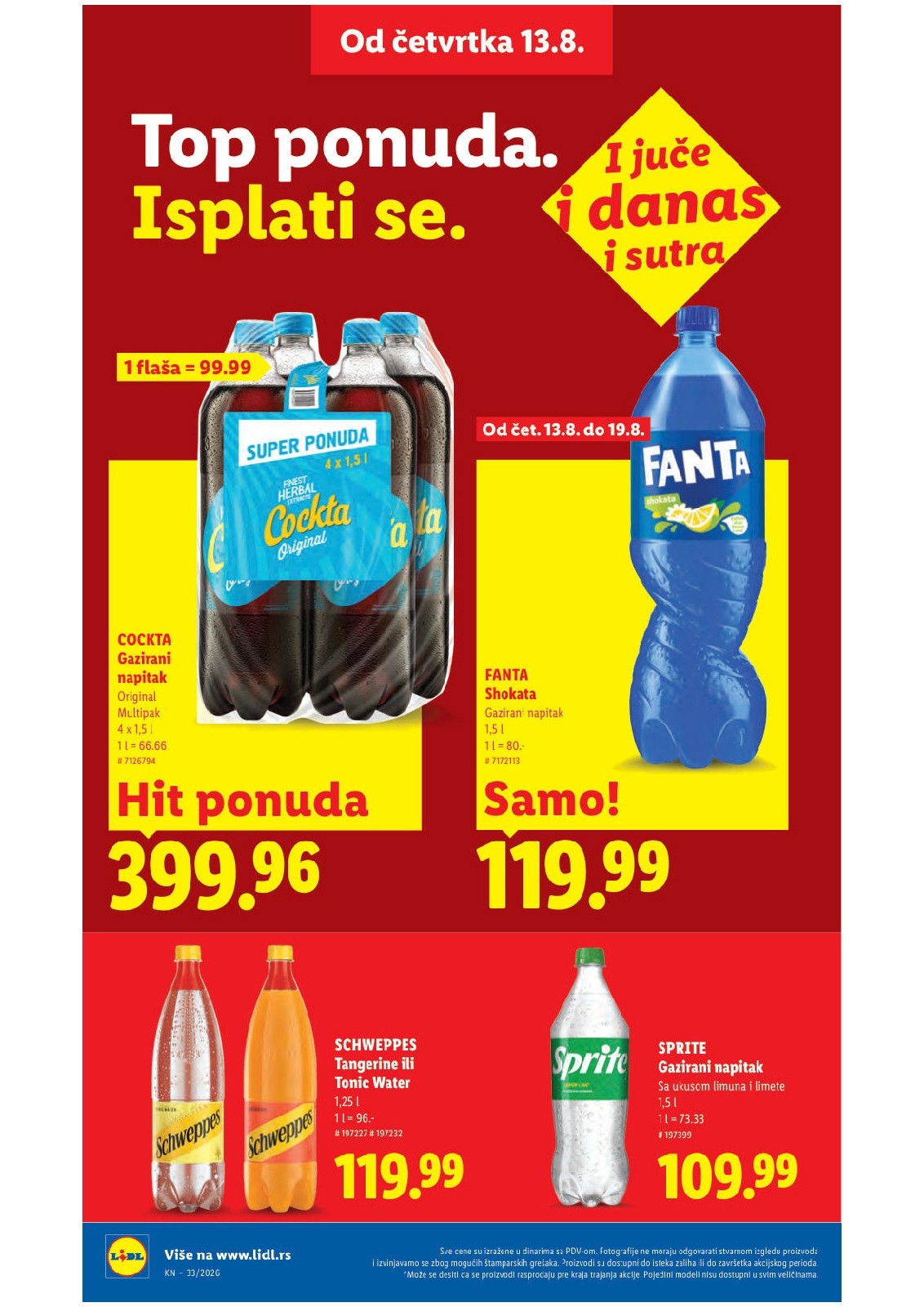 Lidl katalog akcija strana 32 – važi od 13.8. do 16.8.2026.