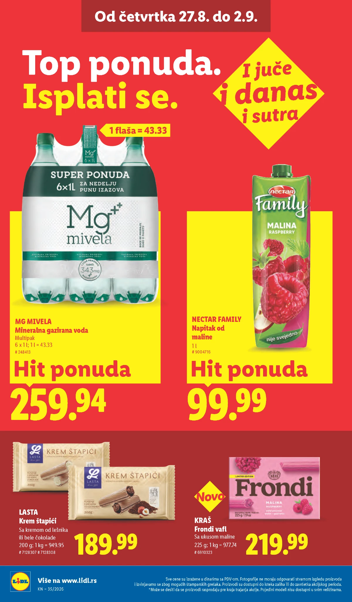 Lidl katalog akcija strana 34 – važi od 31.8. do 2.9.2026.