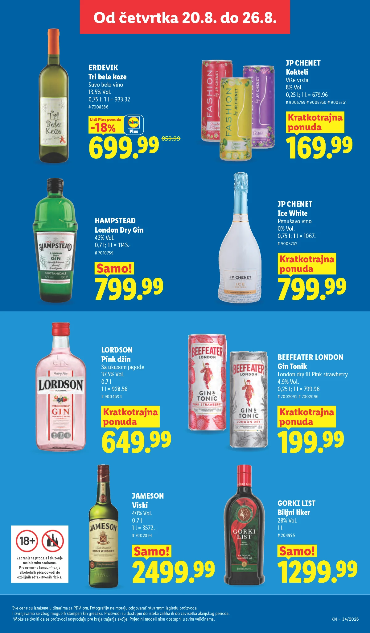Lidl katalog akcija strana 35 – važi od 20.8. do 26.8.2026.