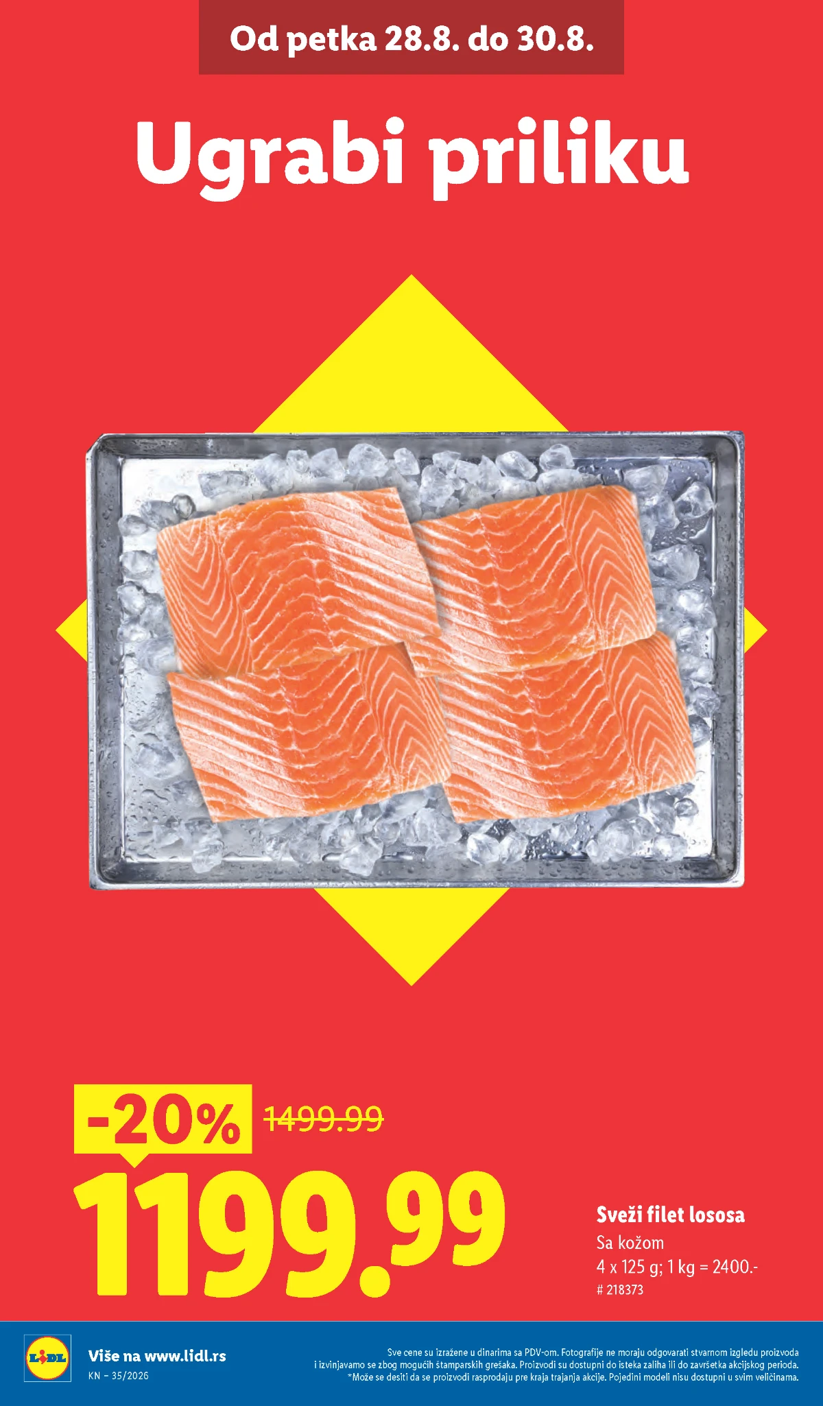 Lidl katalog akcija strana 4 – važi od 31.8. do 2.9.2026.