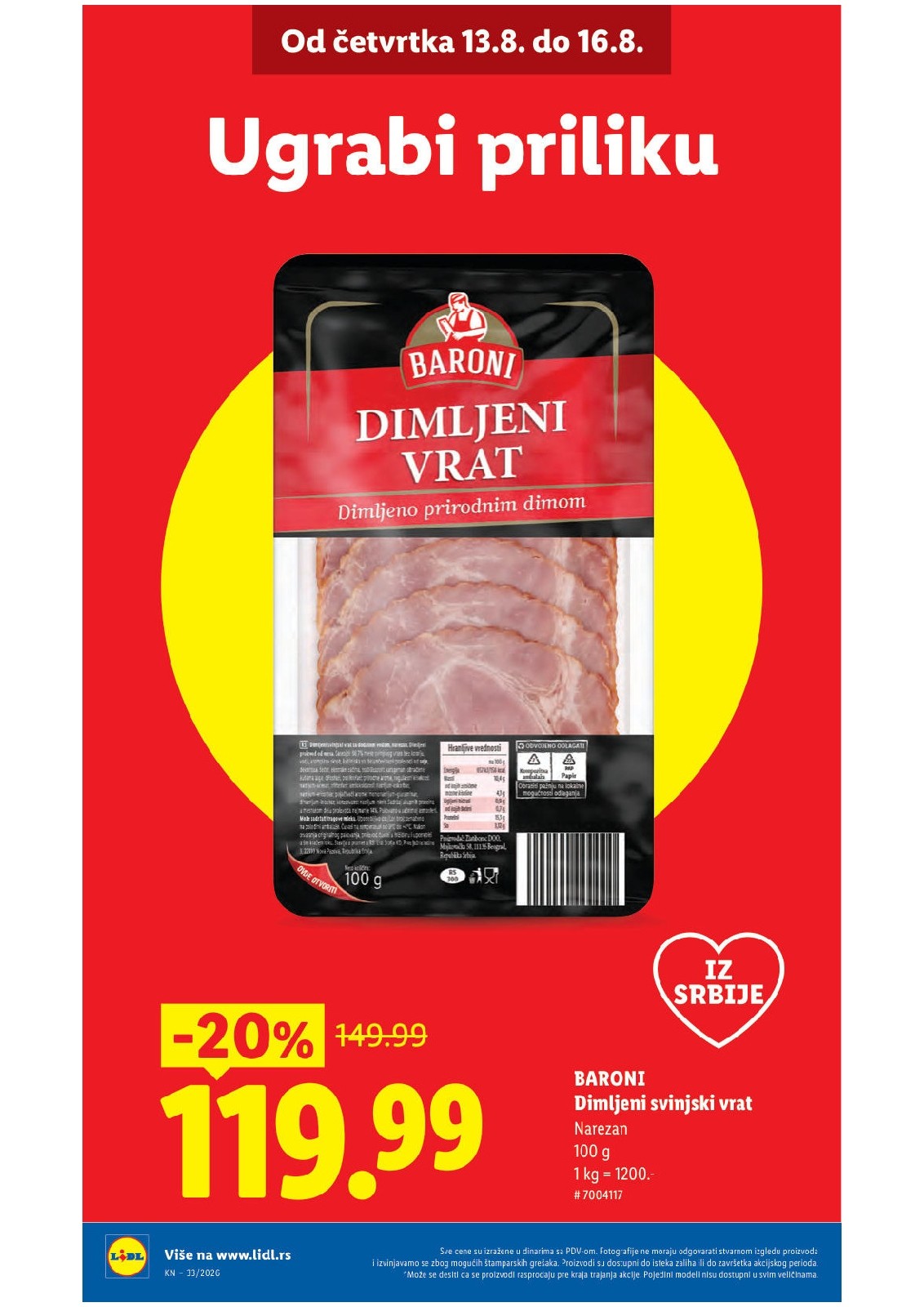 Lidl katalog akcija strana 4 – važi od 13.8. do 16.8.2026.