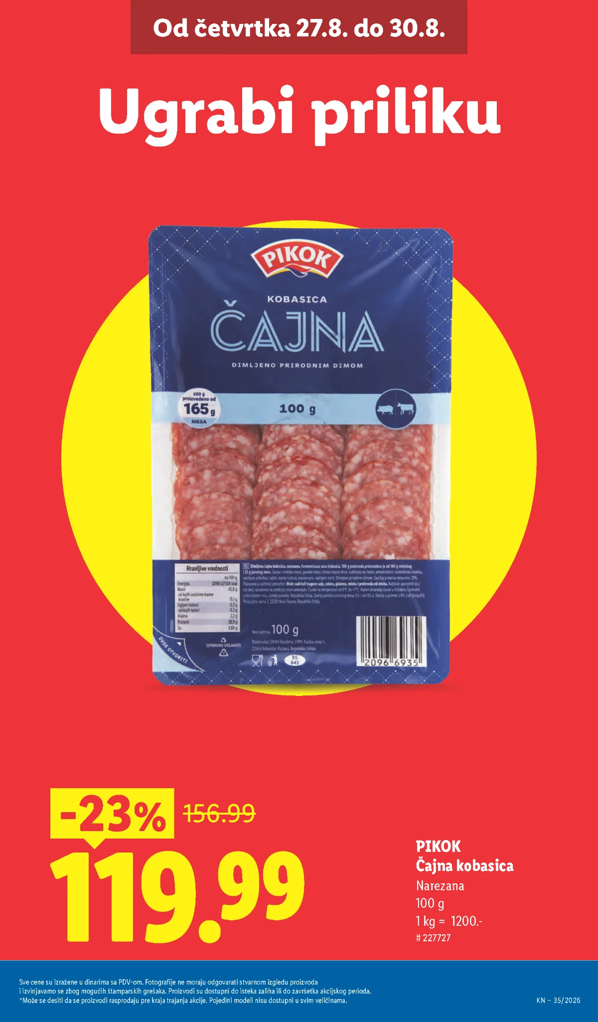 Lidl katalog akcija strana 7 – važi od 27.8. do 2.9.2026.