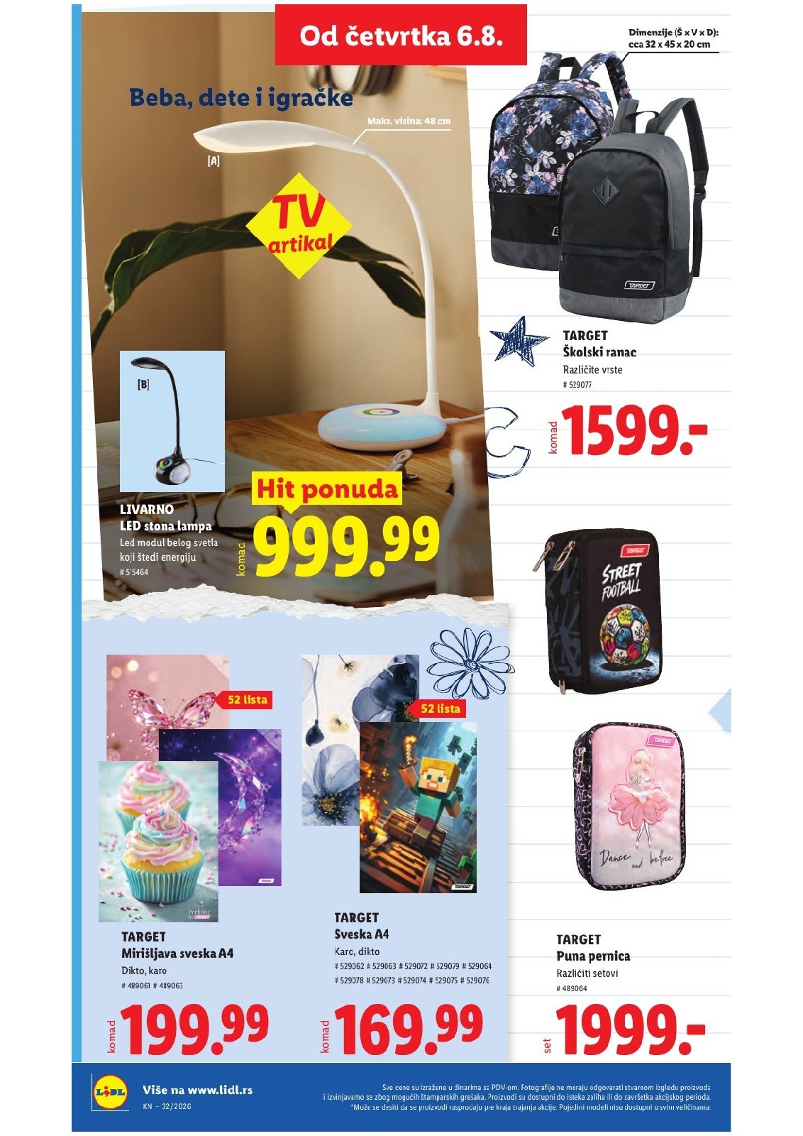 Lidl katalog akcija strana 70 – važi od 6.8. do 12.8.2026.