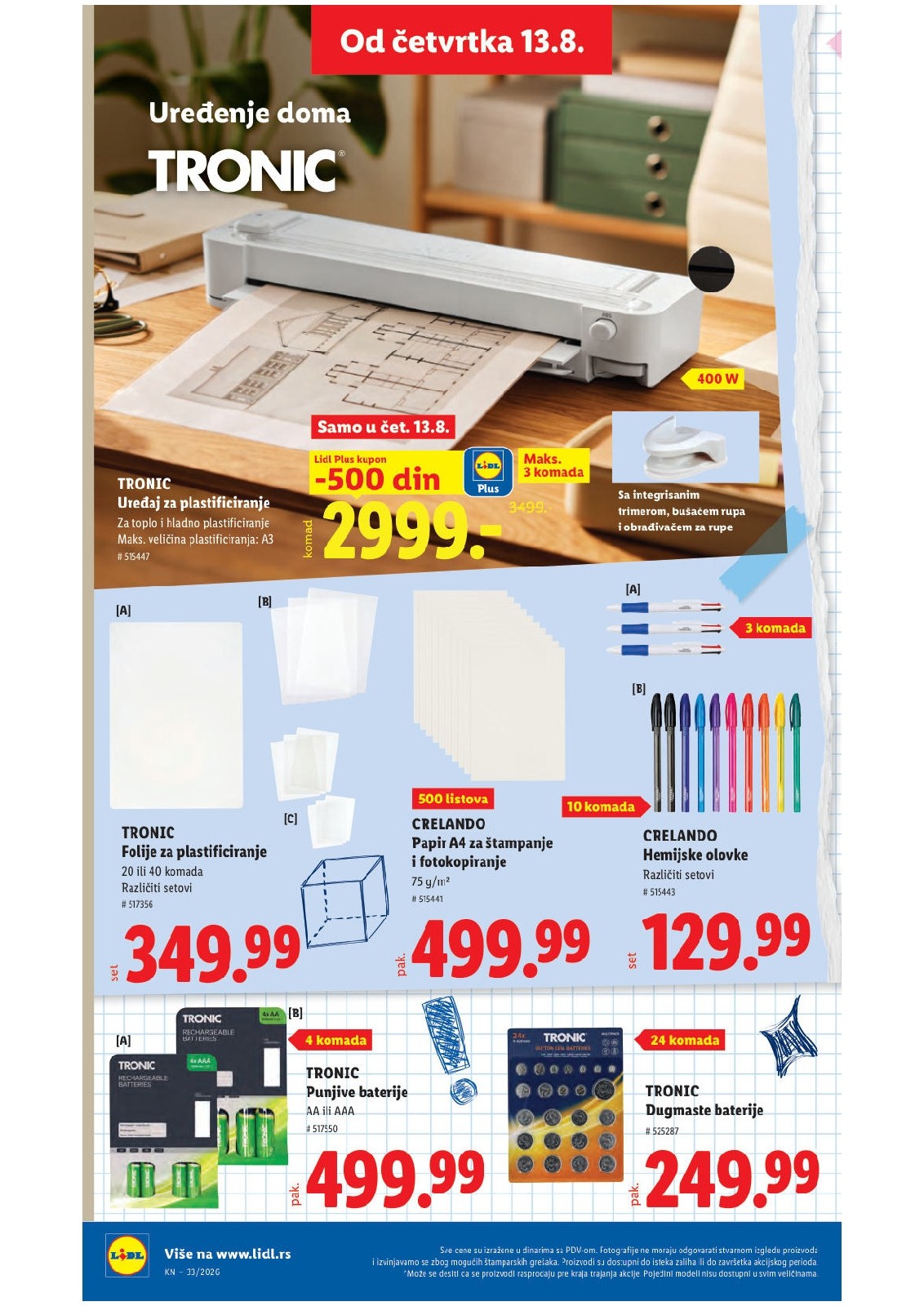 Lidl katalog akcija strana 86 – važi od 13.8. do 16.8.2026.