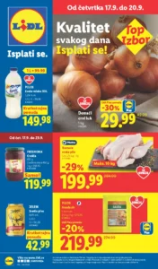 Lidl katalog akcija strana 1 – važi od 17.9. do 23.9.2026.