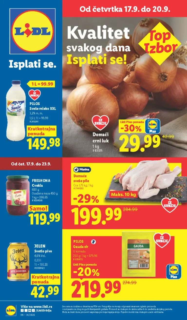 Lidl katalog akcija strana 1 – važi od 17.9. do 23.9.2026.