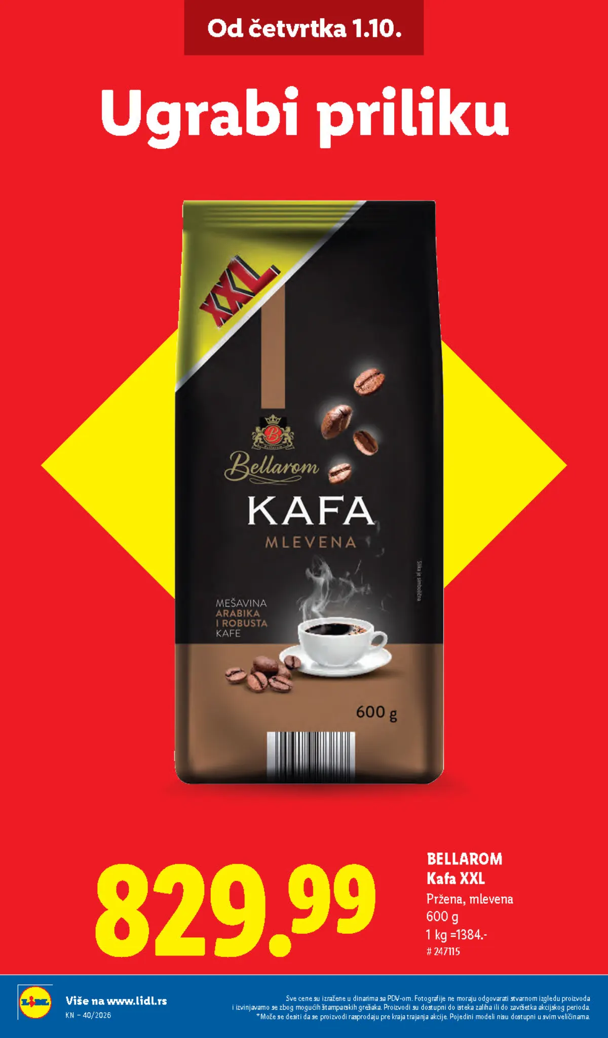 Lidl katalog akcija strana 10 – važi od 1.10. do 7.10.2026.