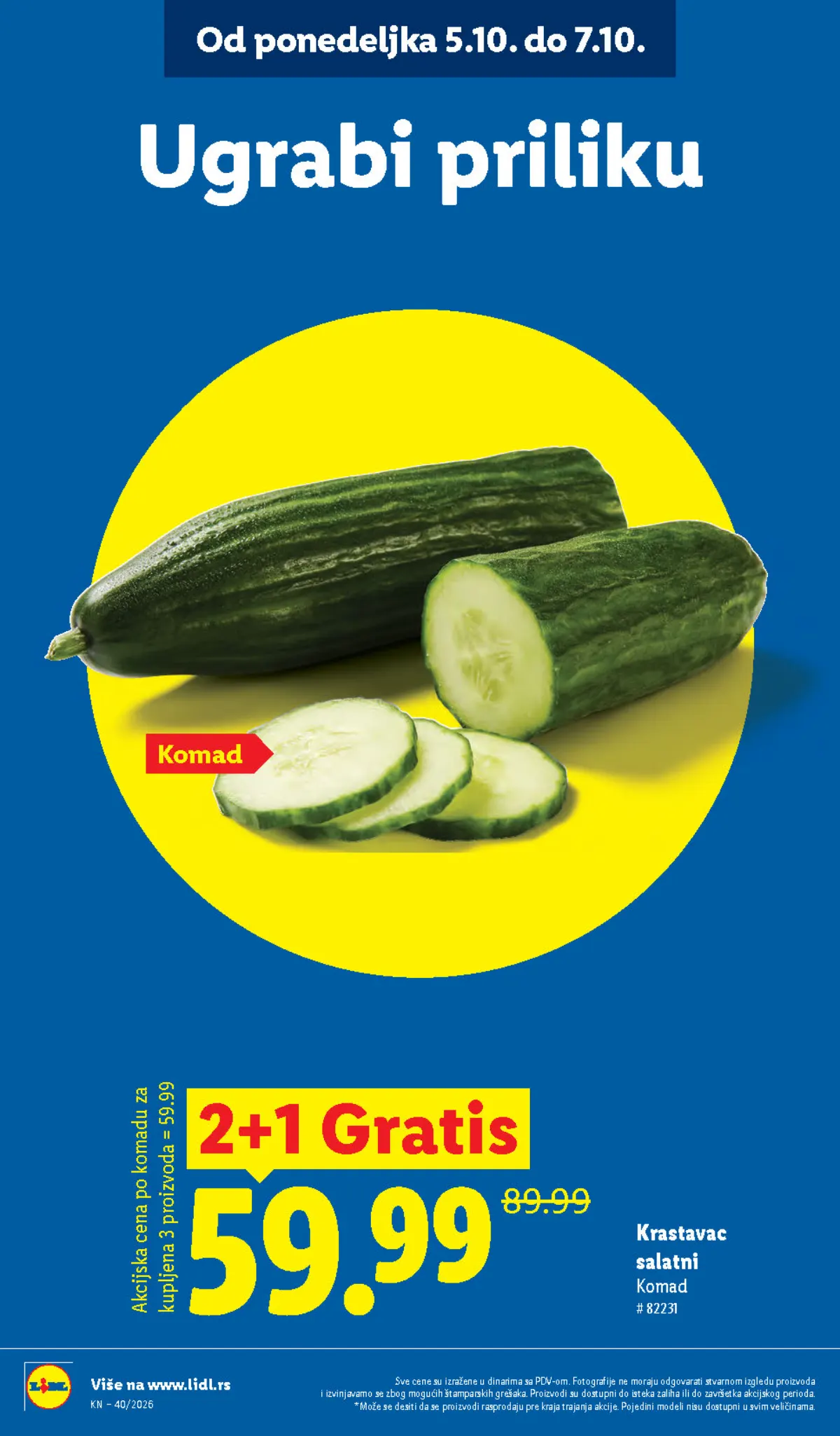Lidl katalog akcija strana 14 – važi od 1.10. do 7.10.2026.