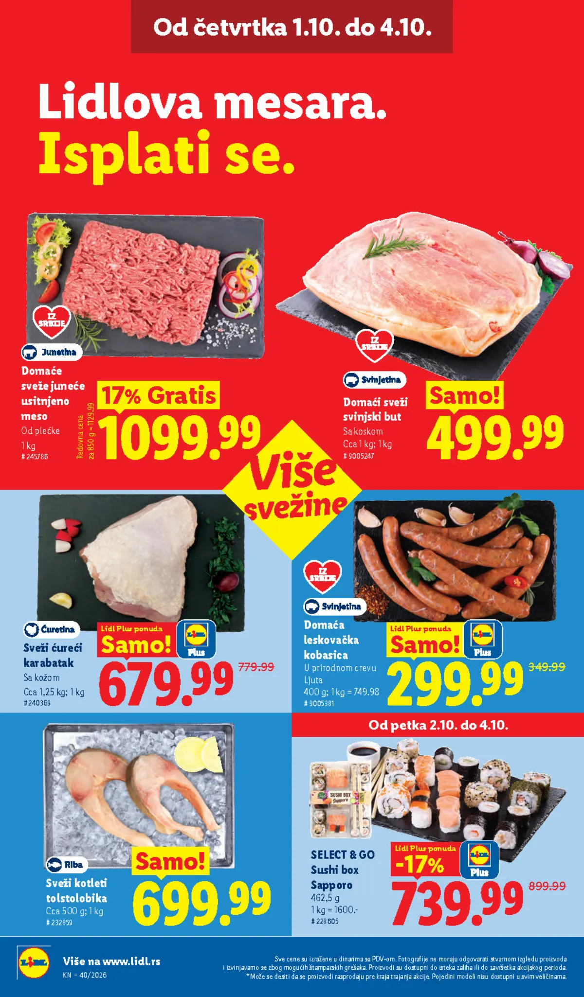 Lidl katalog akcija strana 22 – važi od 1.10. do 7.10.2026.