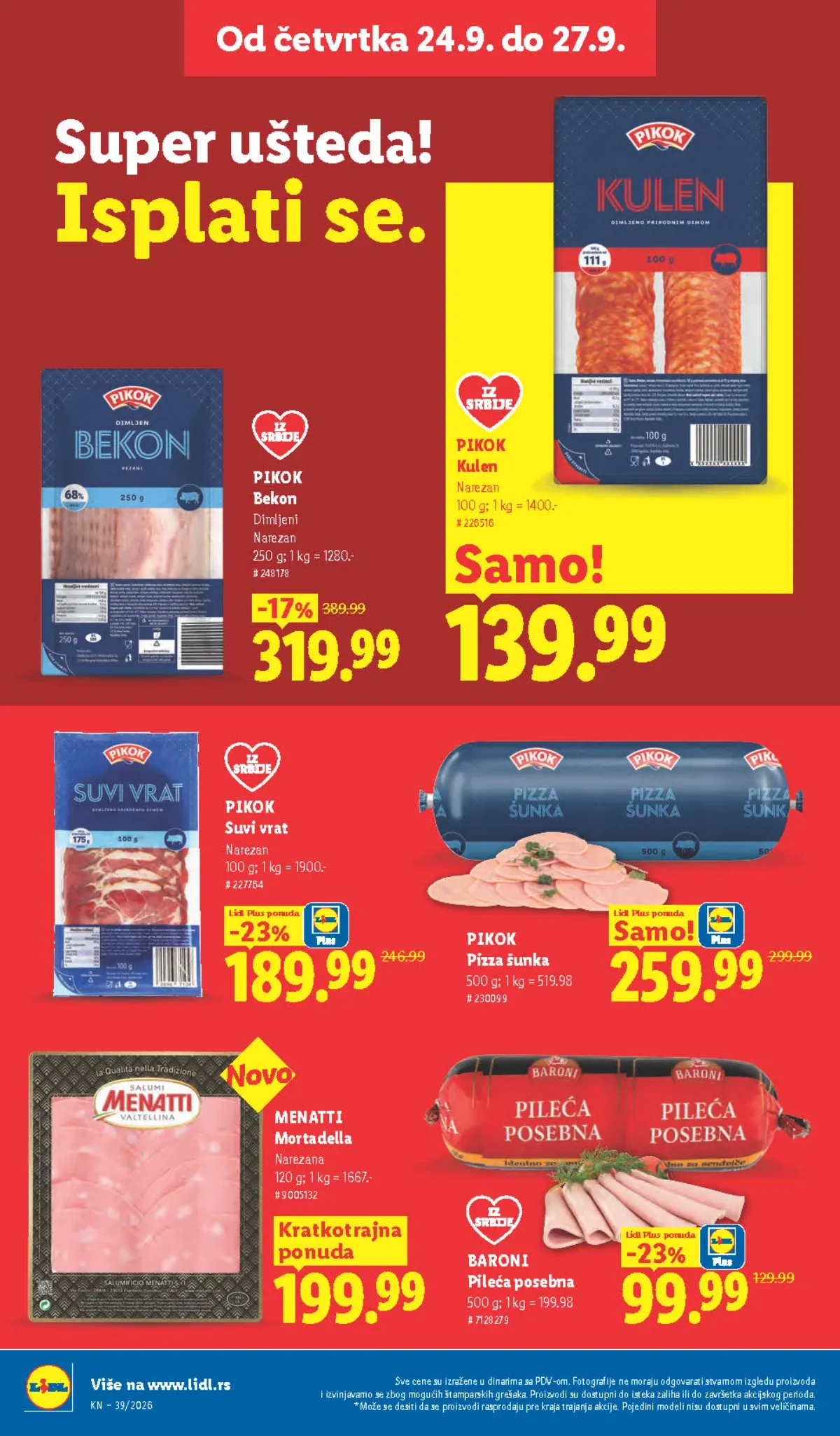 Lidl katalog akcija strana 28 – važi od 24.9. do 30.9.2026.