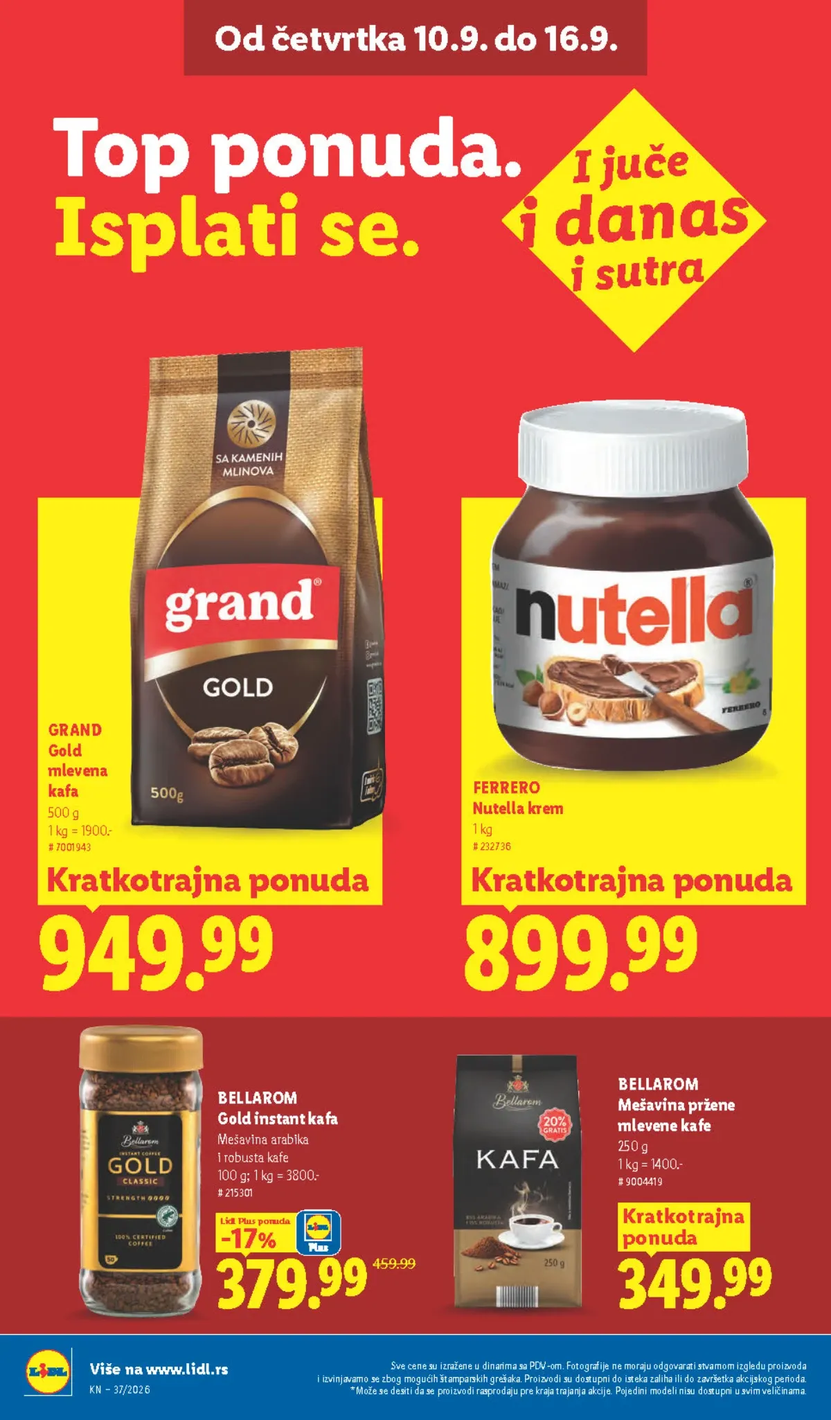 Lidl katalog akcija strana 32 – važi od 10.9. do 16.9.2026.