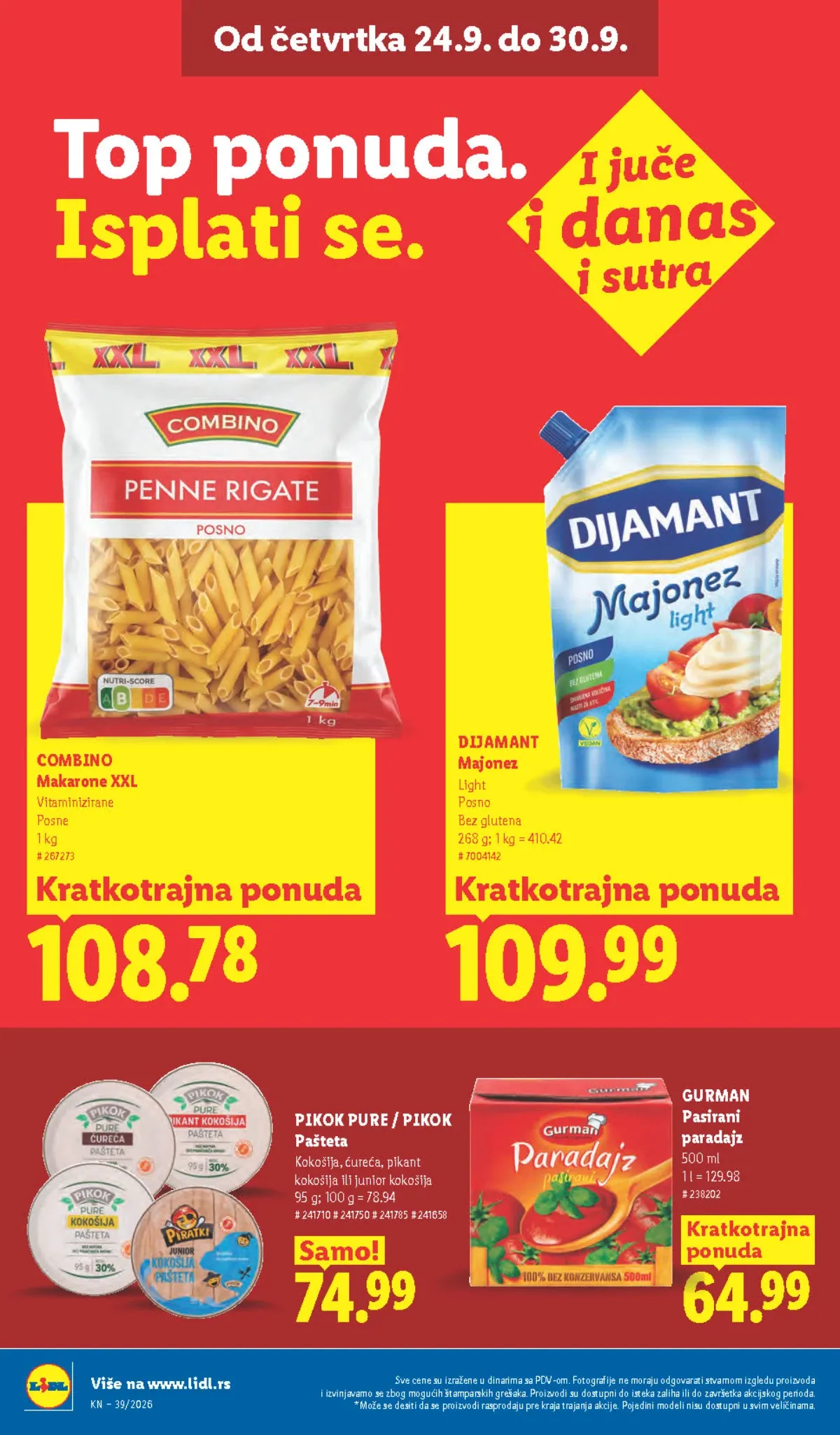 Lidl katalog akcija strana 32 – važi od 24.9. do 30.9.2026.