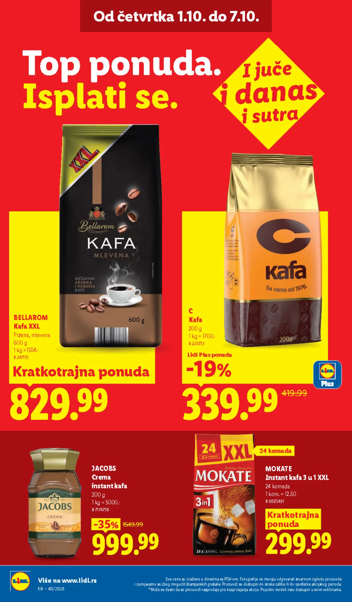 Lidl katalog akcija strana 32 – važi od 1.10. do 7.10.2026.