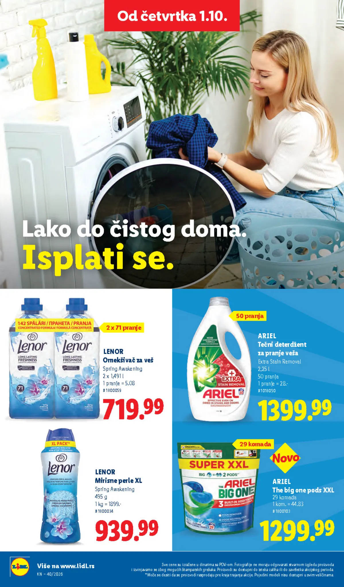 Lidl katalog akcija strana 36 – važi od 1.10. do 7.10.2026.