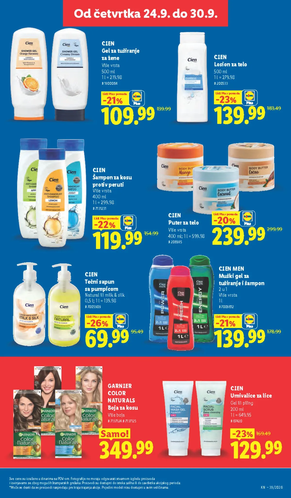 Lidl katalog akcija strana 39 – važi od 24.9. do 30.9.2026.