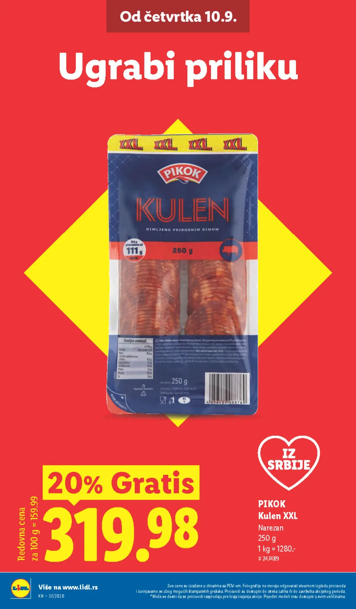 Lidl katalog akcija strana 4 – važi od 10.9. do 16.9.2026.