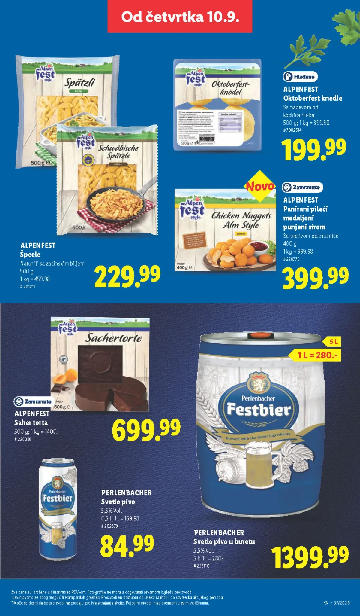 Lidl katalog akcija strana 50 – važi od 10.9. do 16.9.2026.