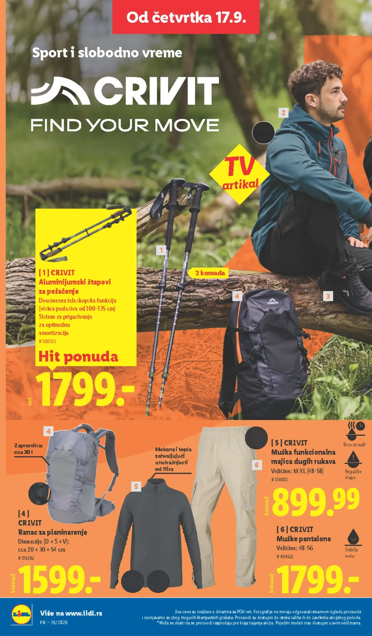 Lidl katalog akcija strana 62 – važi od 17.9. do 23.9.2026.
