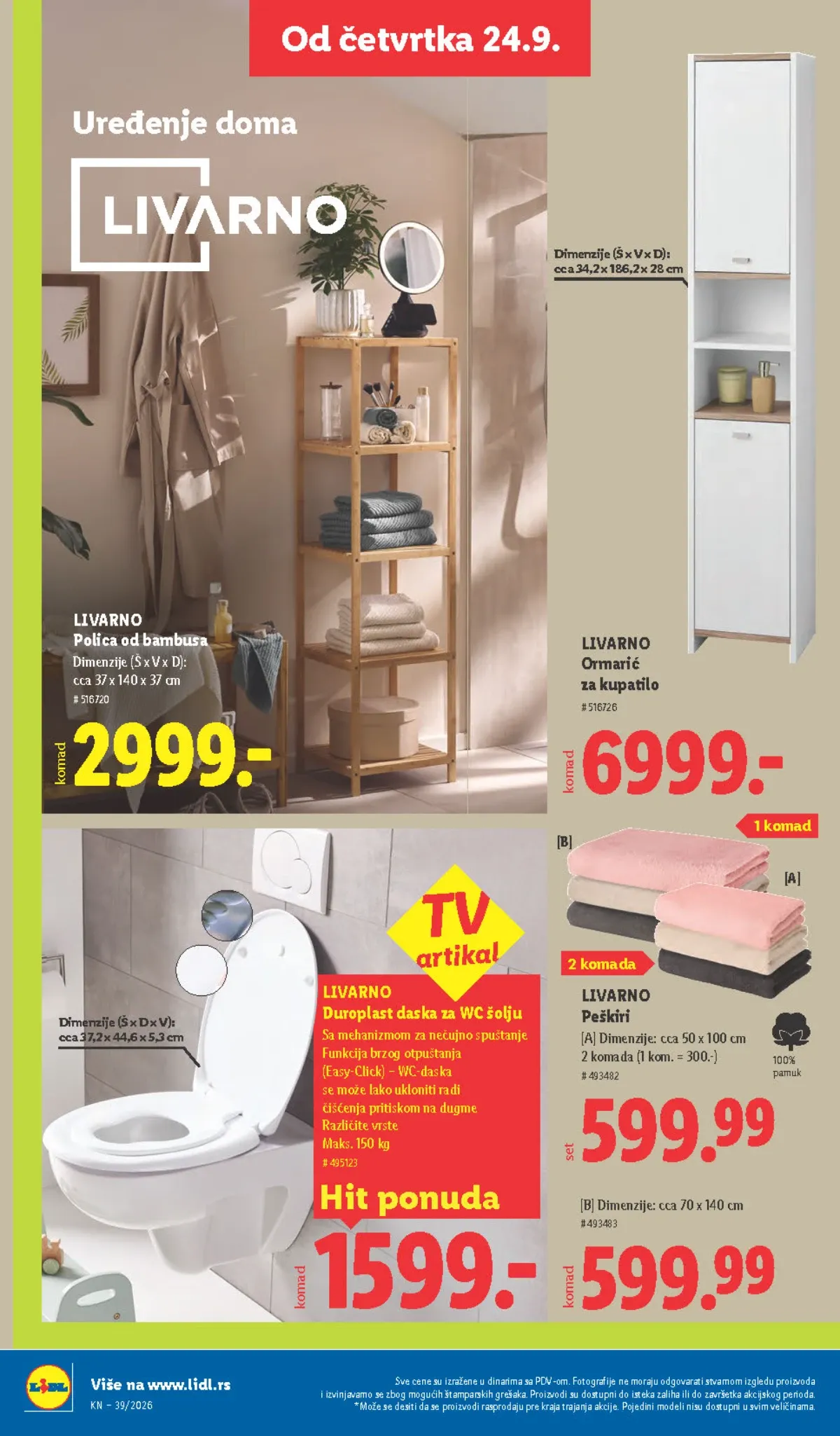 Lidl katalog akcija strana 68 – važi od 24.9. do 30.9.2026.