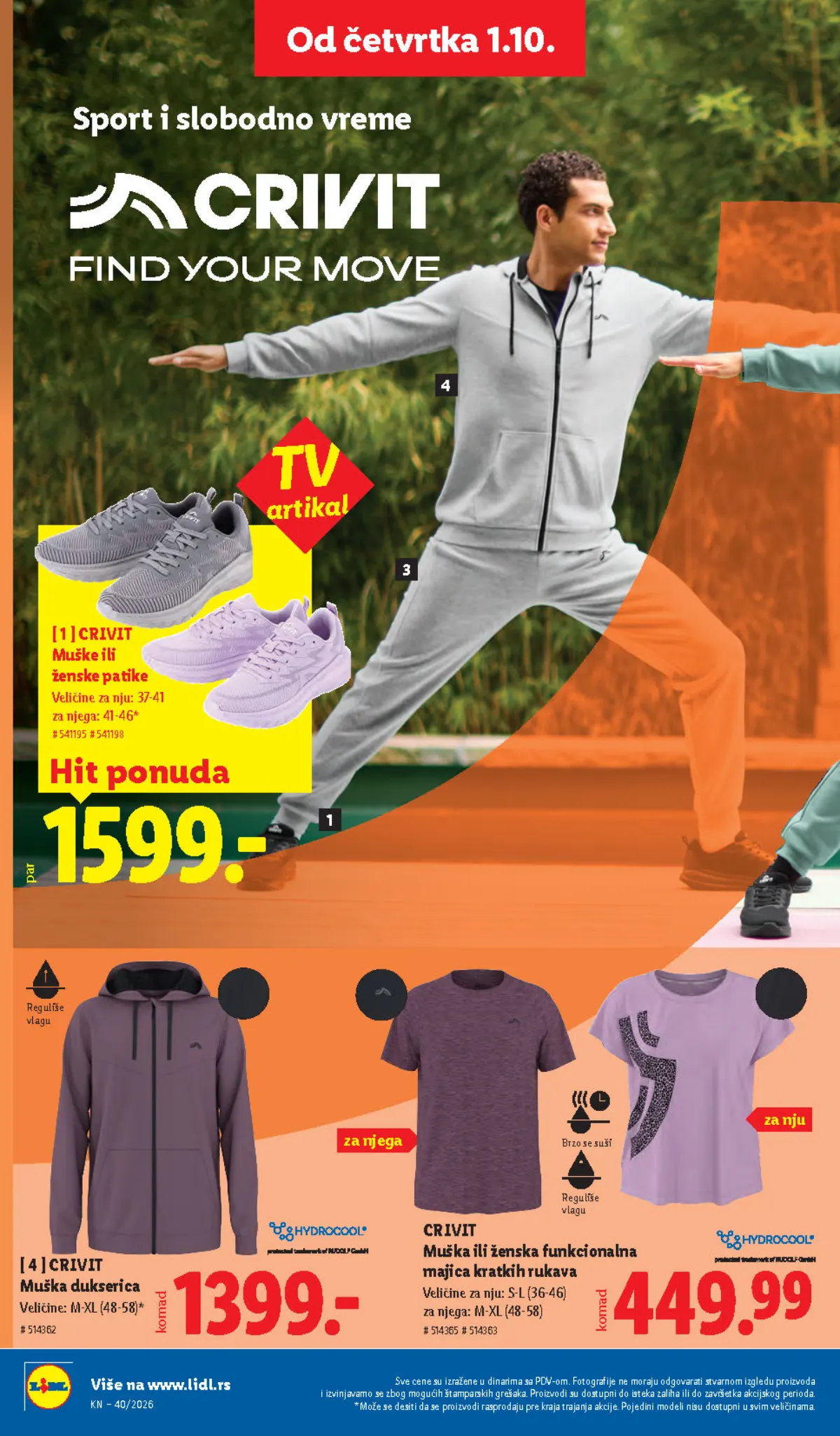 Lidl katalog akcija strana 72 – važi od 1.10. do 7.10.2026.