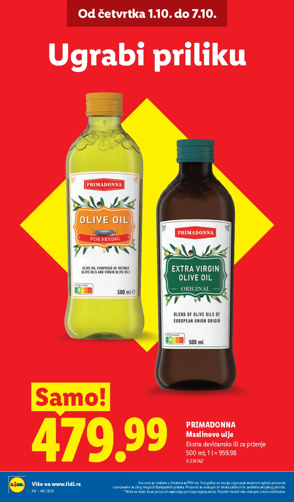 Lidl katalog akcija strana 8 – važi od 1.10. do 7.10.2026.