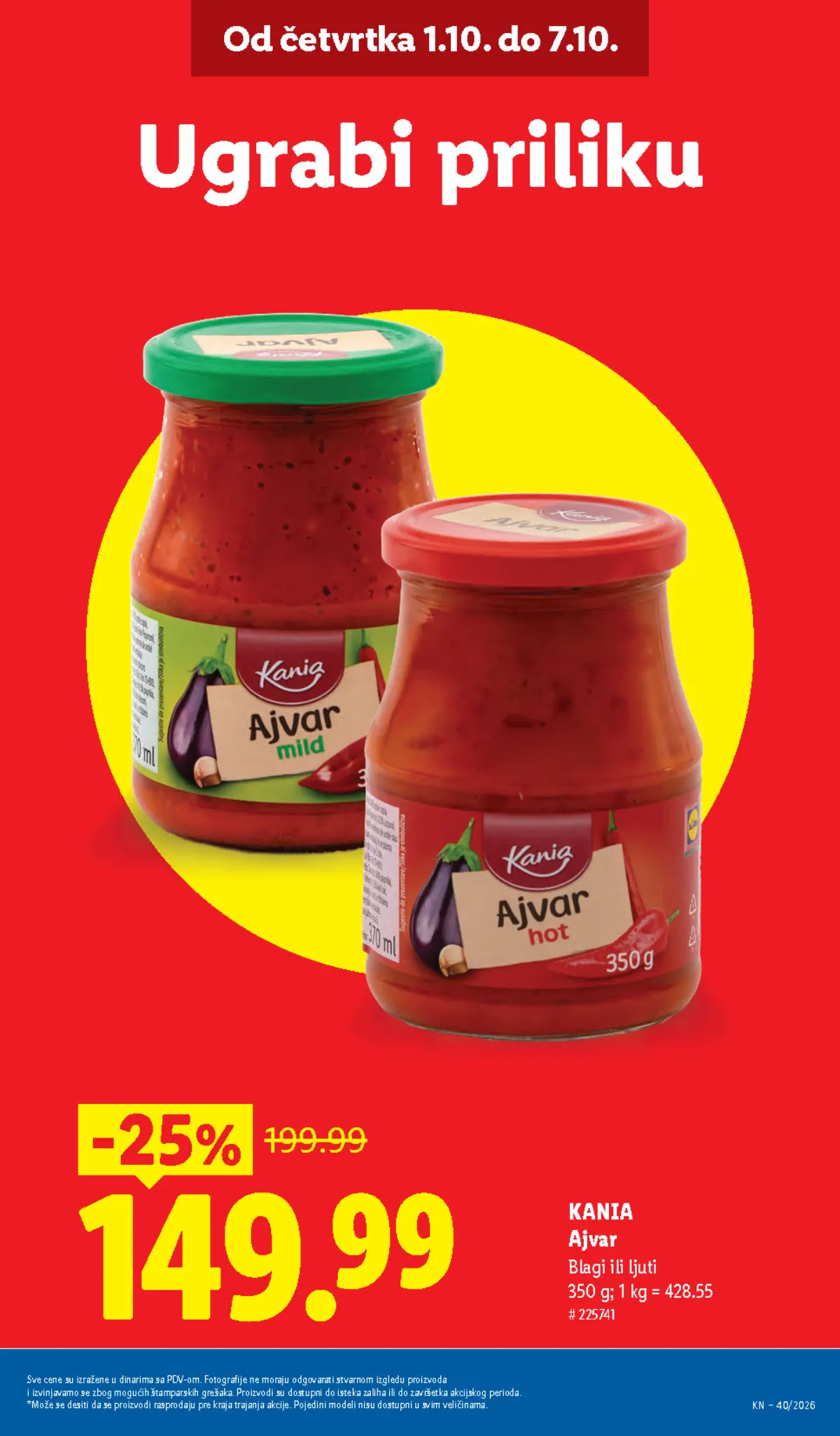 Lidl katalog akcija strana 9 – važi od 1.10. do 7.10.2026.