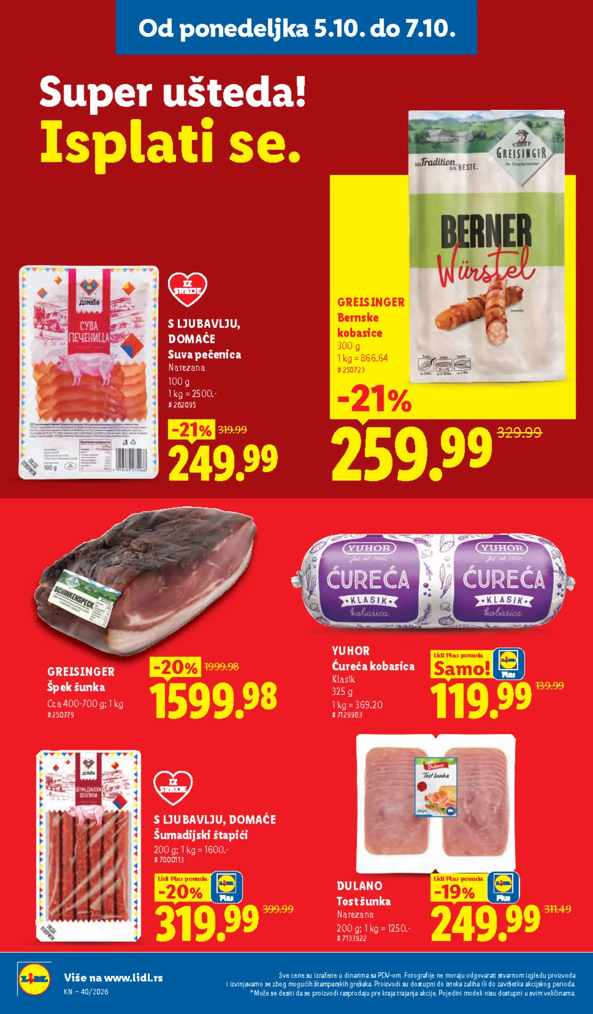 Lidl katalog akcija strana 96 – važi od 1.10. do 7.10.2026.