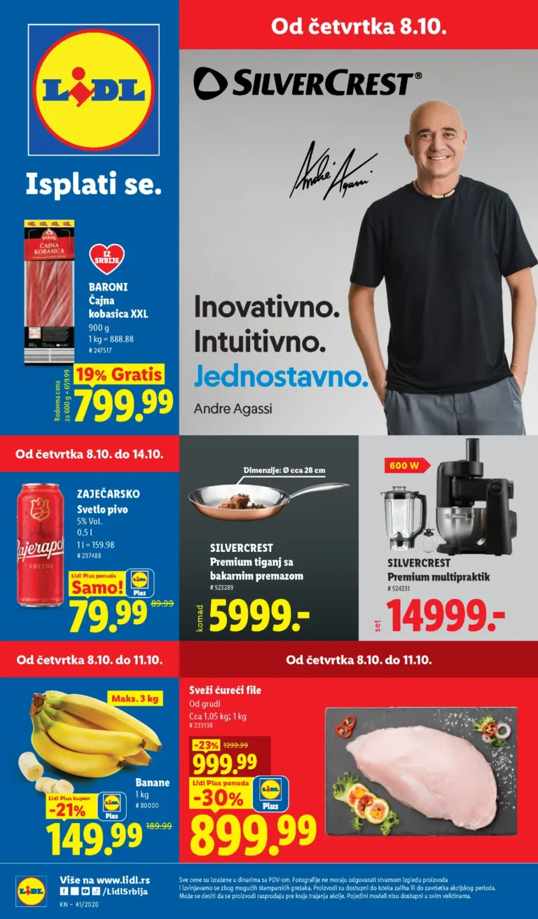Lidl katalog akcija strana 1 – važi od 8.10. do 14.10.2026.
