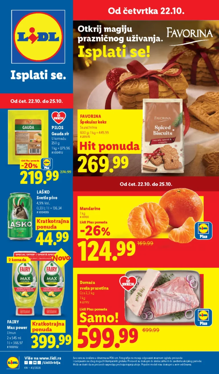 Lidl katalog akcija strana 1 – važi od 1.10. do 31.10.2026.