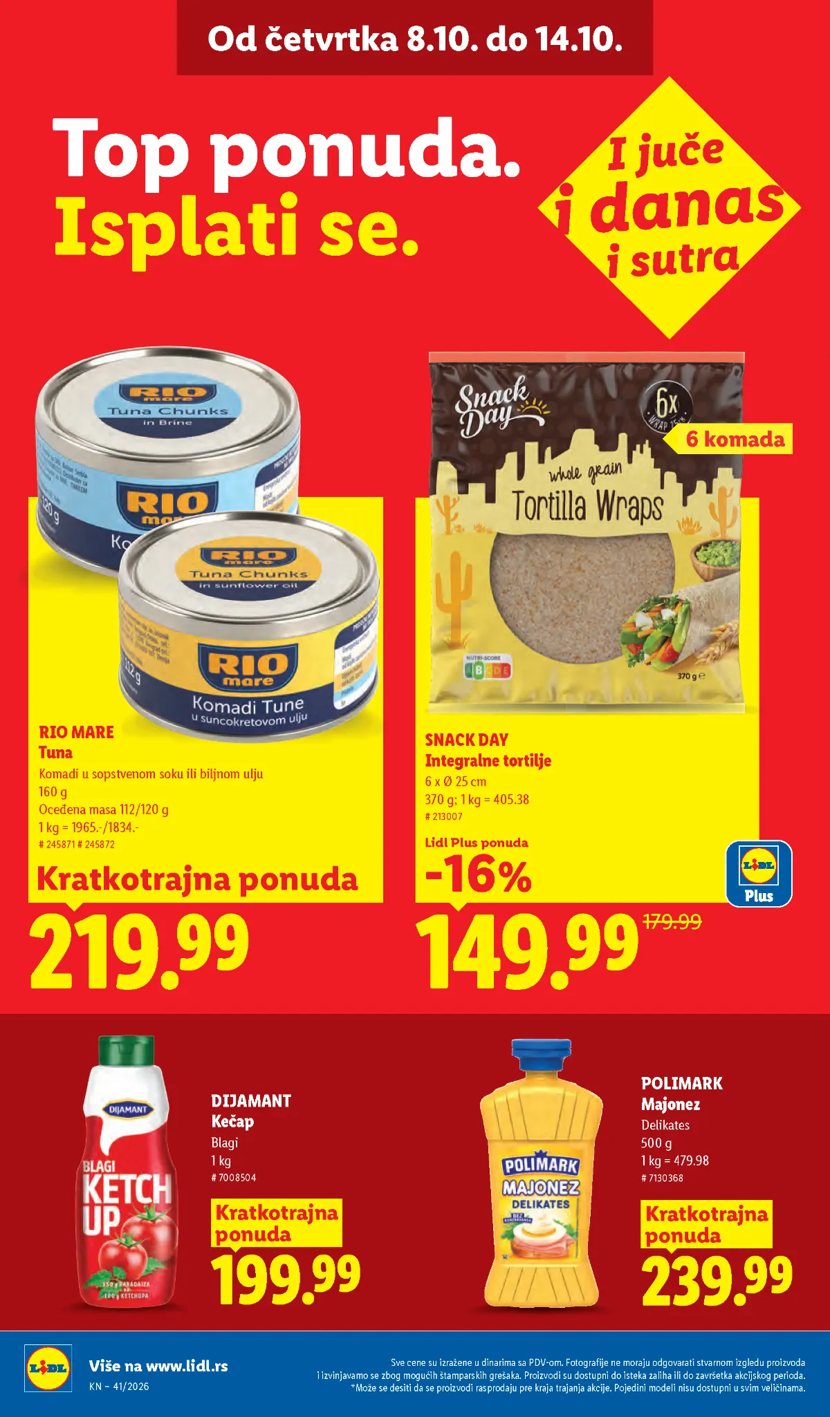 Lidl katalog akcija strana 32 – važi od 8.10. do 14.10.2026.