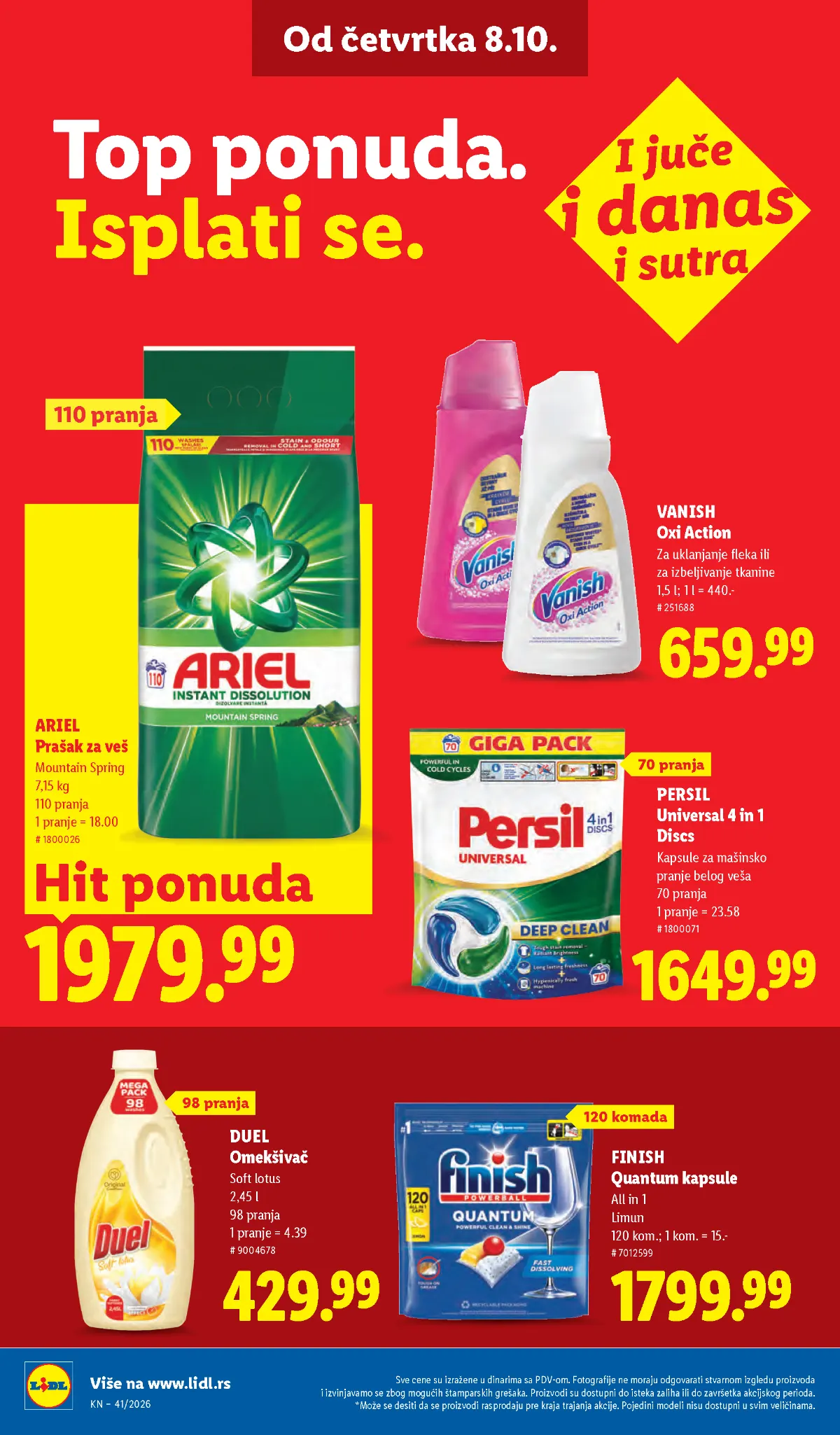Lidl katalog akcija strana 38 – važi od 8.10. do 14.10.2026.