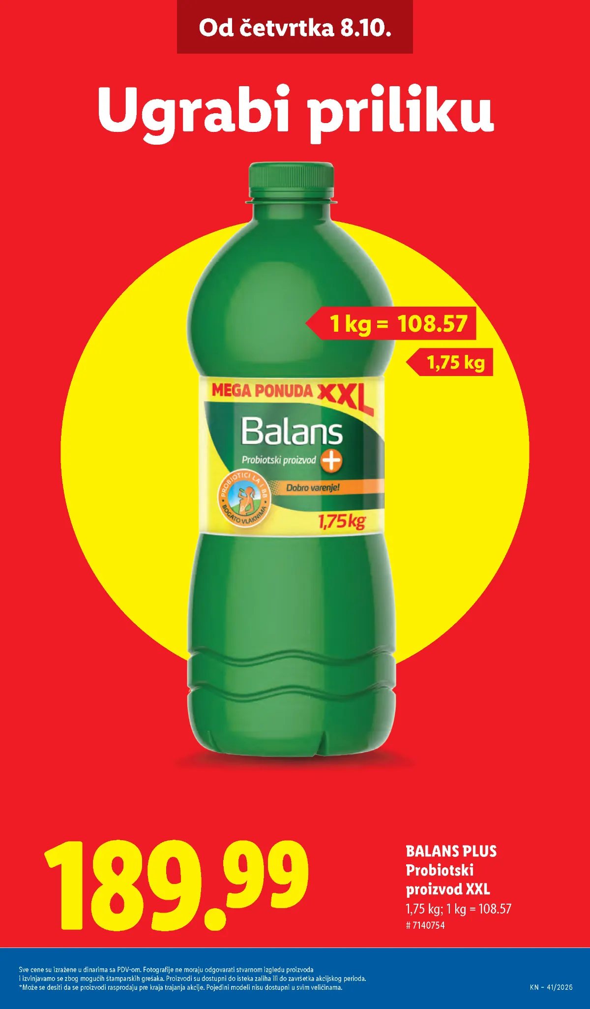 Lidl katalog akcija strana 5 – važi od 8.10. do 14.10.2026.