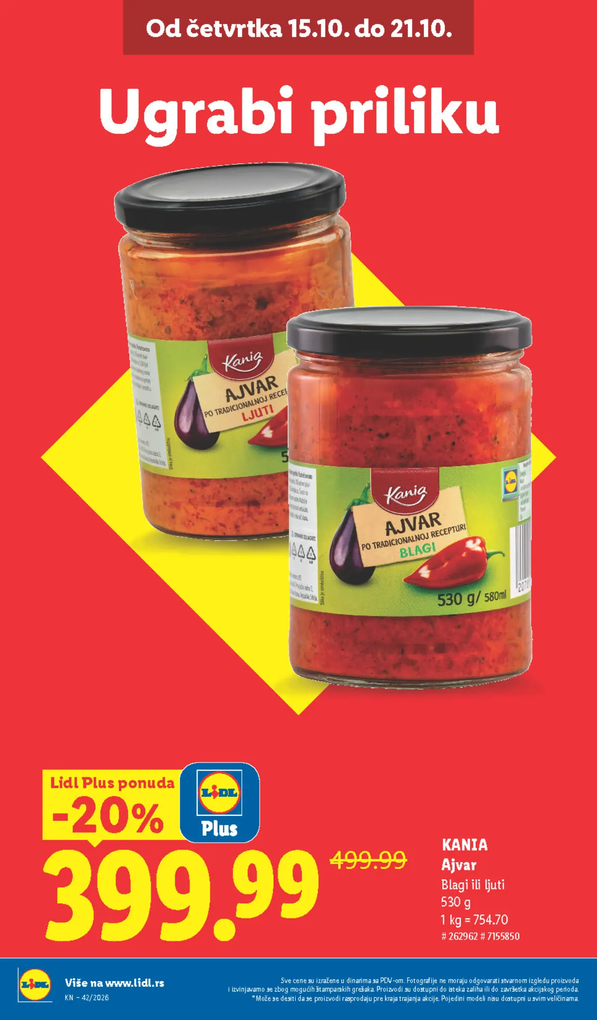 Lidl katalog akcija strana 8 – važi od 1.10. do 30.11.2026.